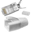 50x Network connector RJ45 Plug White CAT5 CAT6 CAT7 LAN gold plated contacts