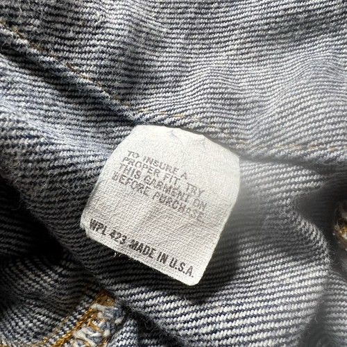 Vintage 90s Levis Blue Denim Trucker Type 3 Jean Jacket Size 40L 527 Button USA - Picture 7 of 8