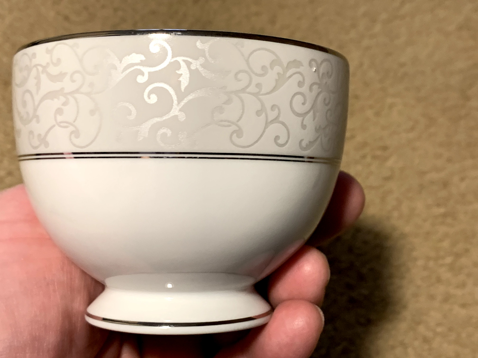 Coffee/ Tea Cups 9 oz Mikasa Parchment New L3438 Dishwasher Safe ( lot of 2 )