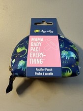 Itzy Ritzy Mama Baby Paci Everything Pacifier Pouch Holder Blue Dinosaur Coin