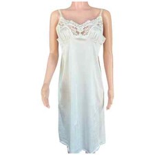 Vintage Vassarette White Lace Full Slip Nylon Size Large