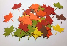 AUTUMN FALL LEAVES LOT OF 200 CONFETTI DIE CUTS EMBELLISHMENTS SCRAPBOOKING