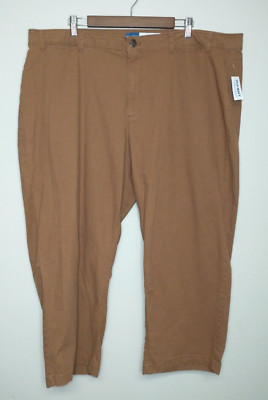 Old Navy Women's Extra High Rise Wide Leg Dark Tan Brown Pants Size 24 NWT
