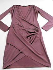I SAW IT FIRST STRETCH RUCHED JERSEY LONG TUNIC / MINI DRESS UK 8 FIGURE HUGGING