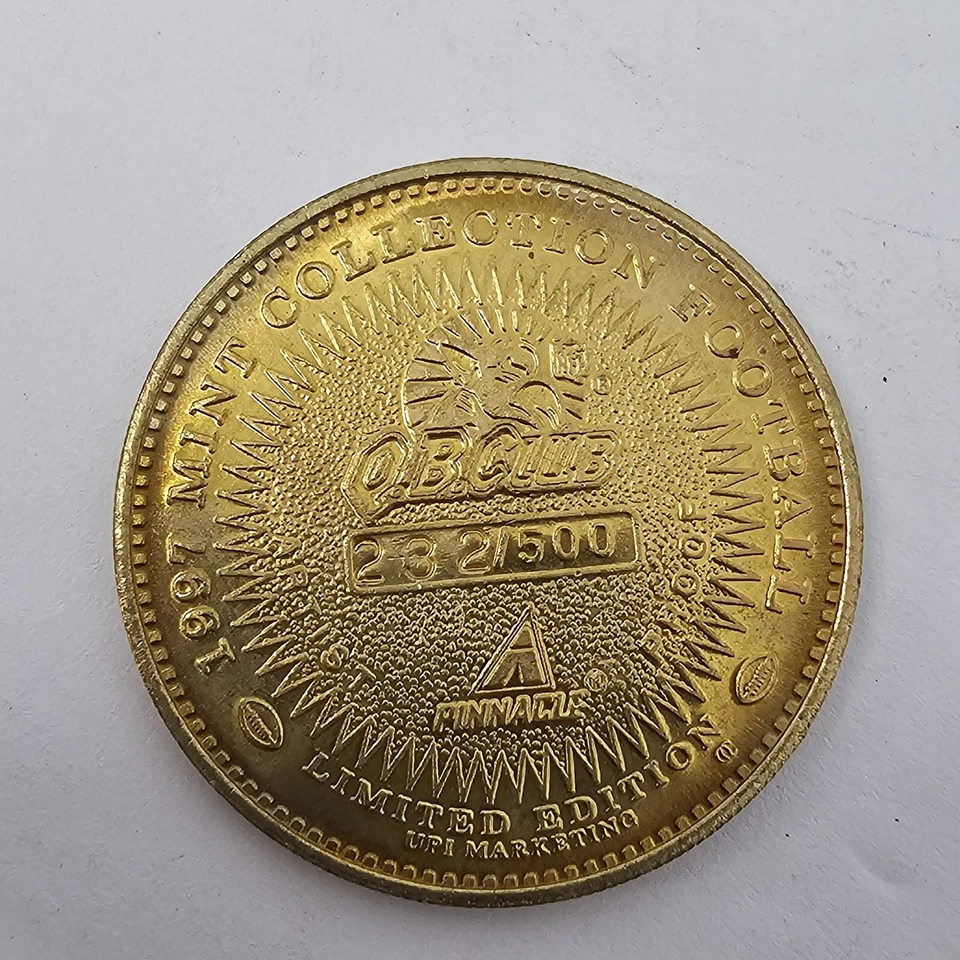 复古 1997 年 Barry Sanders 编号 /500 8 直 1000 码 尺寸 Qb Club Pinnacle — 第 2/2 张图片