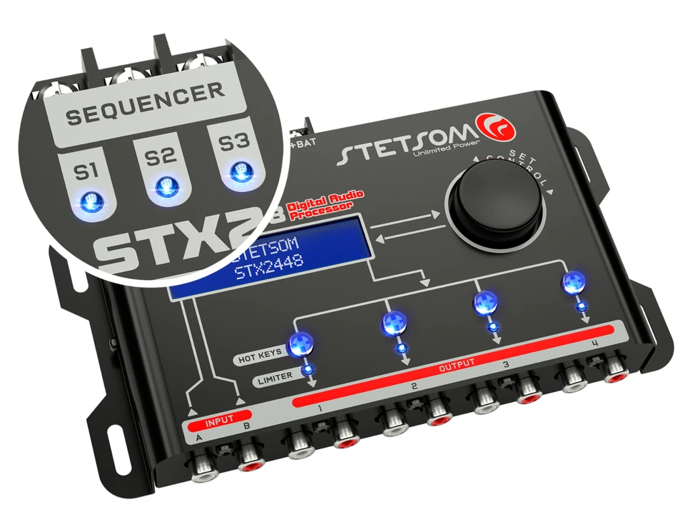 Stetsom STX2848 Equalizer / Crossover 2 Input Channels, 8 Output Channels w/ DSP - Image 3 of 4
