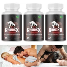 Rhinox X Male Health Support Supplement Improve Strength Performance Energy pk3