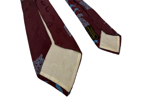 Vintage 1940s Tie Men's Neck Ties Swing Neckties 1930s BROWN Wide SILK 55X4" - Picture 8 of 8