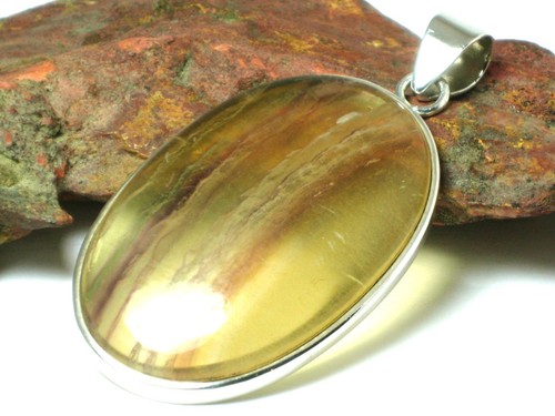 COLGANTE DE PIEDRAS PRECIOSAS FLOURITE plata esterlina 925 - Imagen 5 de 5