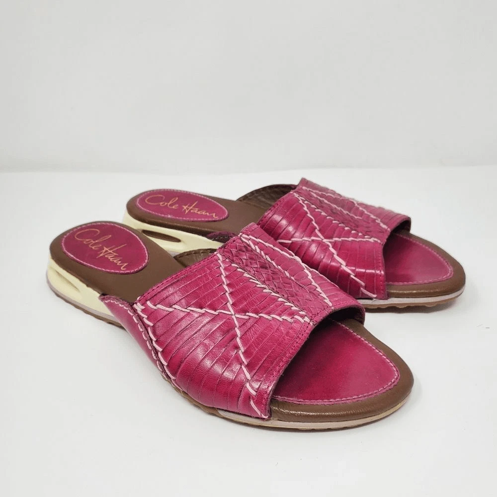 Sandali vintage in pelle Cole Haan Nike air max comfortMade in IndiaTaglia 5.
