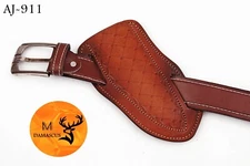 CUSTOM HANDMADE PURE LEATHER SHEATH FOR FIXED BLADE & FOLDING KNIFE- 911