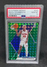 2019-20 Panini Mosaic Sekou Doumbouya Green Prizm Silver Rookie RC PSA 10 MINT