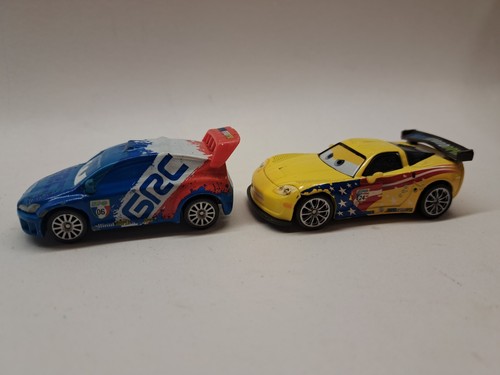 DISNEY PIXAR CARS 3 RAOUL CAROULE & JEFF GORVETTE 2-PACK 2017 WGP HTF Smoke Free - Picture 2 of 8