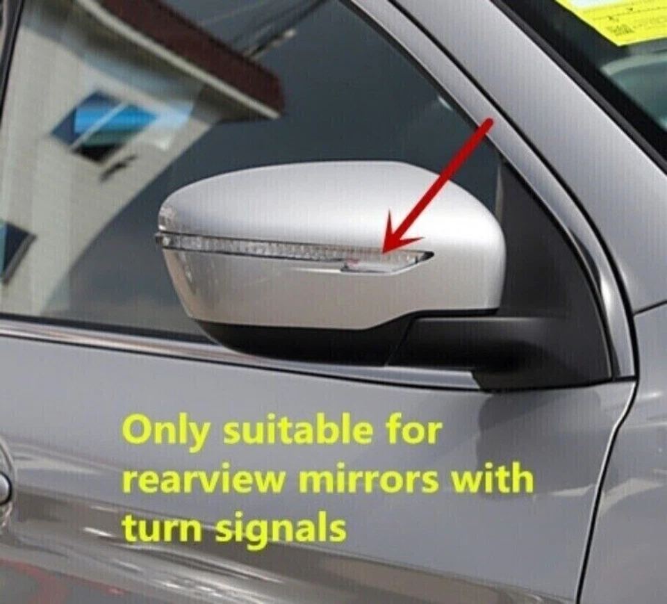 Cubierta de espejo retrovisor de fibra de carbono con bocina de buey deportiva para Nissan Rogue Rogue Foto 2 de 4