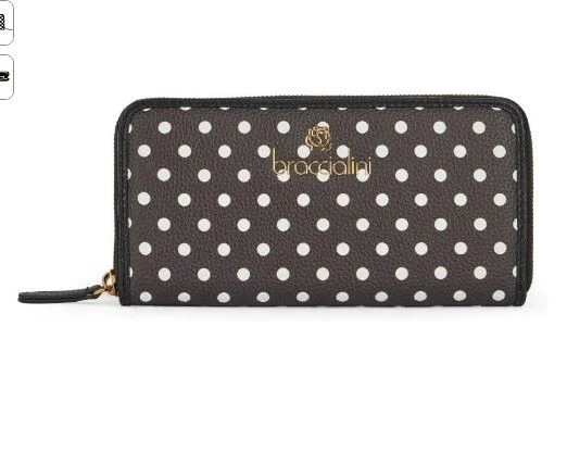 Pochette Donna Nera Borsa Piccola Striata Con Chiusura Frontale E Tasche Tracolla E Polsiera Con Zip Oro