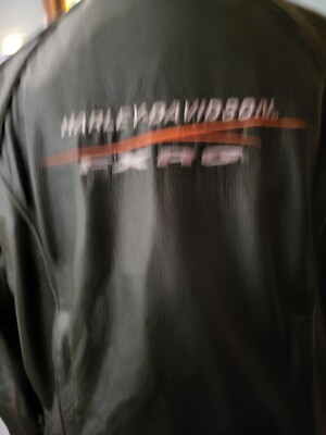 Harley Davidson FXRG Heavyweight Leather Padded Jacket Black