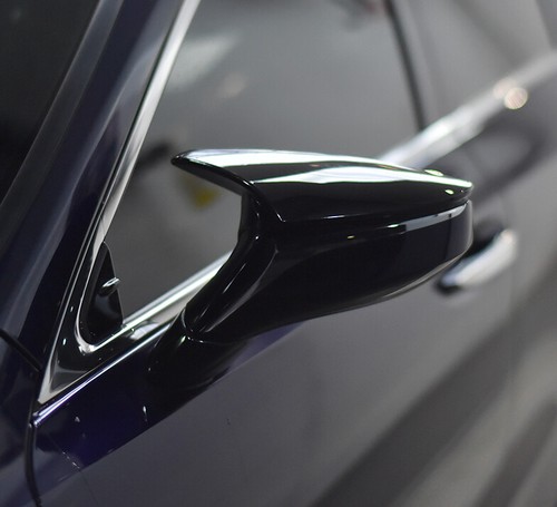 For Lexus ES 250/350/300h 19-2021 Gloss Black Oxhorn Rear View Side Mirror Cover - Picture 4 of 12