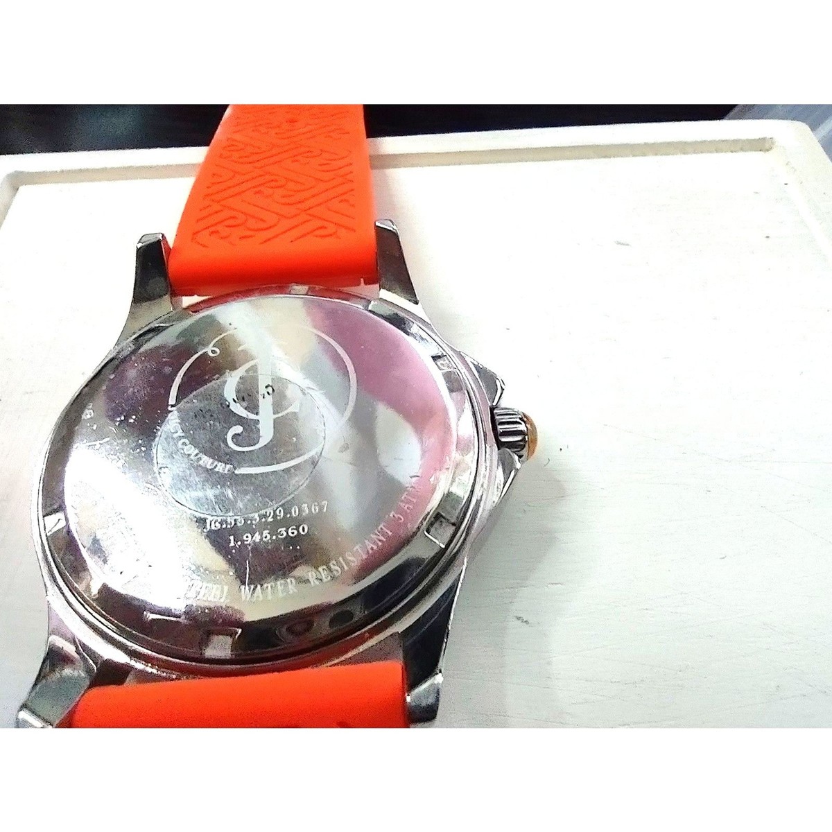 Juicy Couture Orange and Blue Silicone Strap Watches Juicy Couture Orange Watch with Orange Silicone Watch Band  main image 3