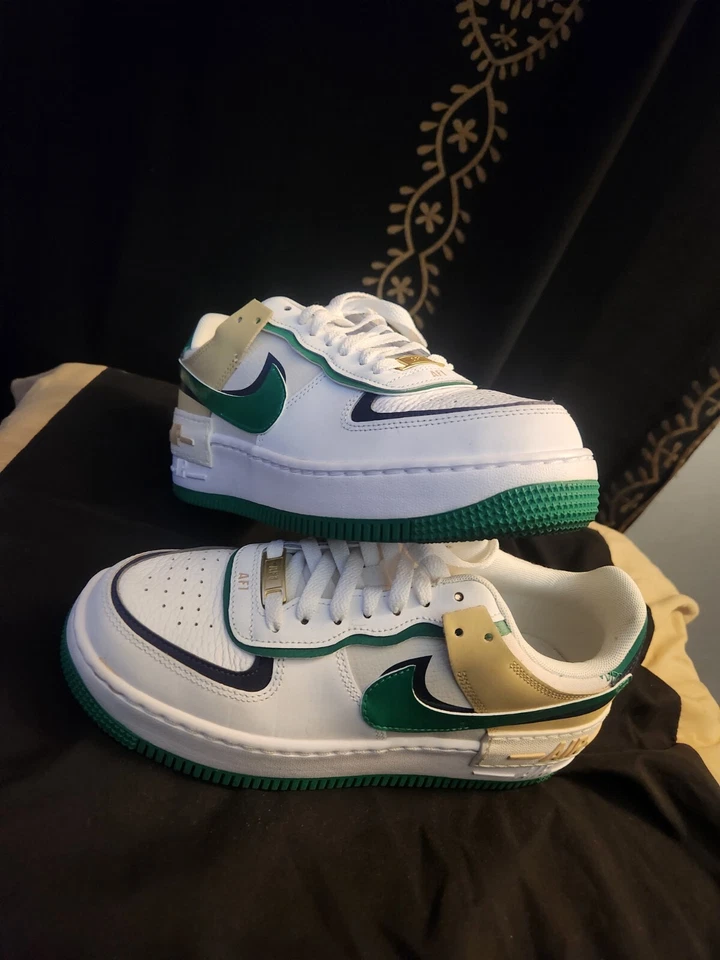 Talla 7.5- Nike Air Force 1 Sombra Blanco Malaquita Sésamo W Foto 3 de 4