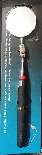 Glass High-Tech Telescoping Inspection Mirror, 2″ Diameter, 6-1/2″ to 29-1/2