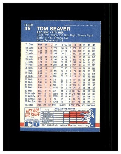 TOM SEAVER YOU PICK SEE SCANS OF EVERY CARD ALL TOM SEAVER CARDS ODD BALL METS - Bild 9 von 183