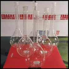 ✅️⭐ ×3 Pyrex 5642-5640 ×3 KIMAX 28014 Class A 500 ml Volumetric Flask #19 R/CZ24