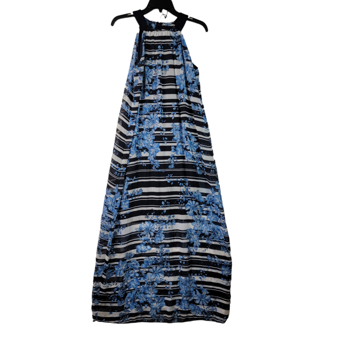 En Focus Studio Womens Multicolor Striped Floral Halter Maxi Dress Size 6
