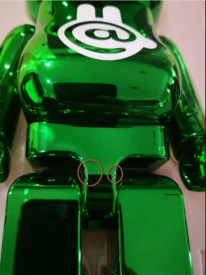 BE@RBRICK RABBIT + BE@RBRICK = R@BBRICK Green Chrome Ver 400