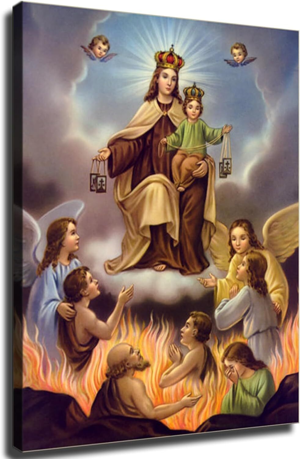 Virgin Mary Our Lady Carmen Art Deco Poster Wall Art Picture Posters Framed