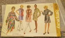 Simplicity Pattern 9219 Misses Dress-Sash Size 12 Bust 34" Cut&Complete 