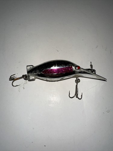 Vintage Flatfish And Mark 2 Hot Shot fishing lures, Silver - Picture 5 of 7