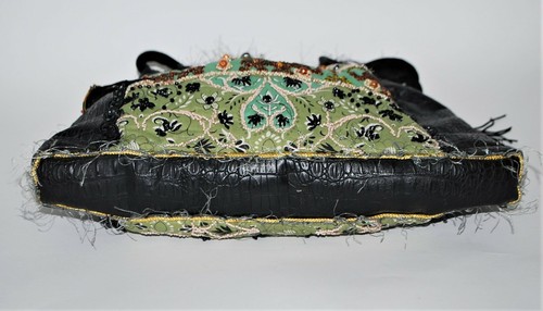 Mary Frances Elephant Handbag Black Beaded Embroidered Purse Magnetic Snap - Picture 7 of 12
