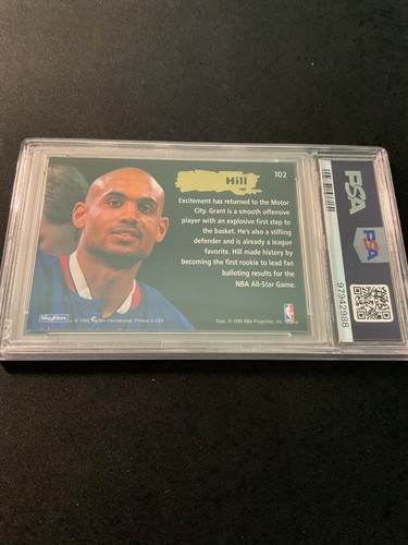 GRANT HILL~1994 Emotion ROOKIE~PSA 8 Near mint-MINT - Picture 3 of 3