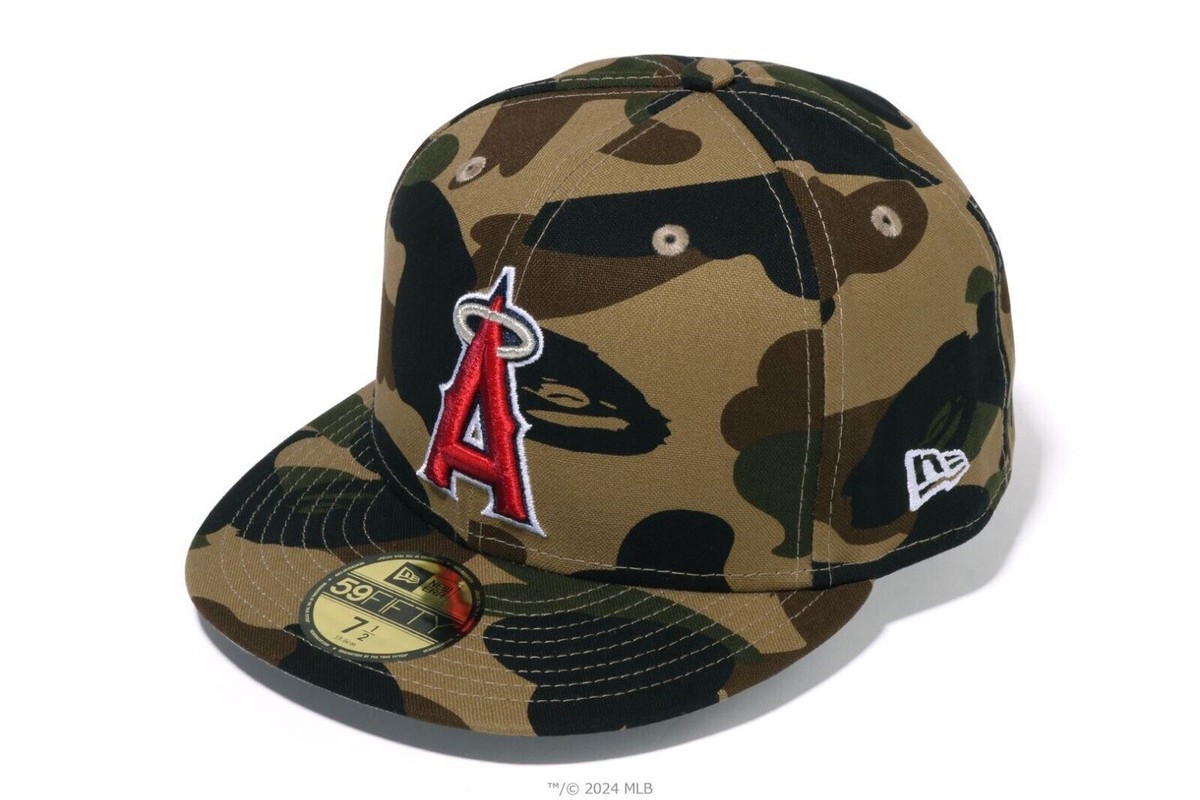 A BATHING APE x NEW ERA Los Angeles Angels 59Fiftiy Cap Green Red 