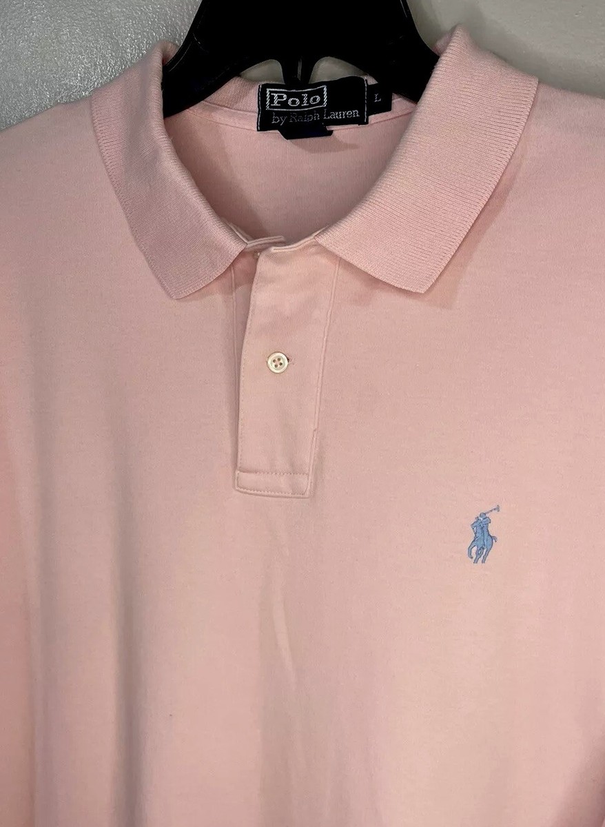 Polo Ralph Lauren Polo Shirt Men's Large Pink Short Sleeve