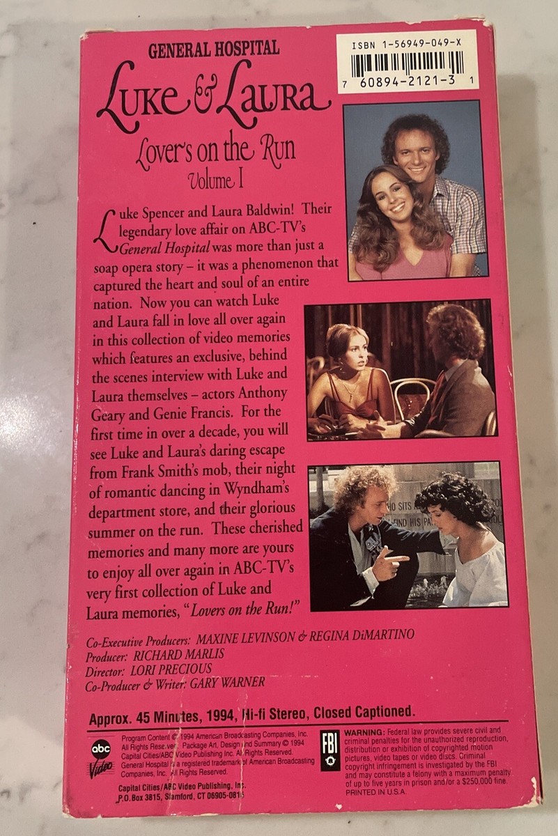 1994 General Hospital Luke & Laura Lovers On The Run Volume