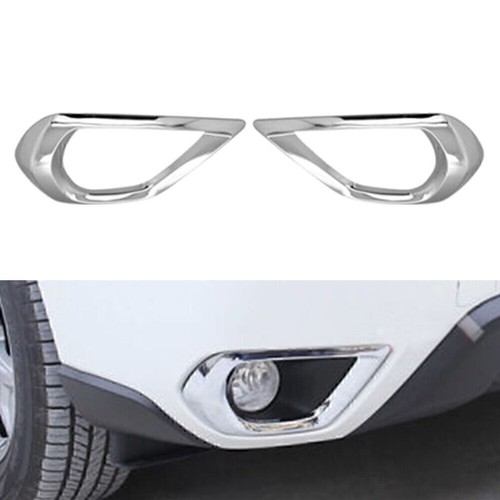 Trim Front Fog Light Lamp Cover Fit Subaru Forester 2013 2014 2015 Chrome po