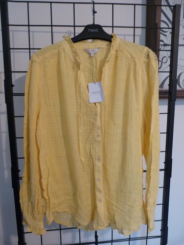 Next Ladies/Women's Yellow Long Sleeve Smart Loose Top Blouse Size 14 BNWT