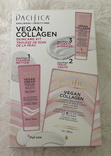 PACIFICA Vegan Collagen 3 Step Skincare Kit: Cleanse, Treat, Hydrate NIB
