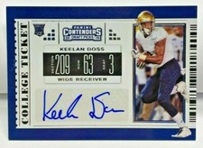 Keelan Doss 2019 Contenders Draft Picks College Ticket RC Autograph Auto SP #154