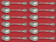 Chateau Rose by Alvin Sterling Silver Demitasse Spoon Set 12 pcs 4 1/4"