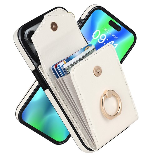 Buckle Ring Organ Card Slot Lanyard Wallet Phone Case for iPhone 14 15 16 Promax - Picture 19 of 19
