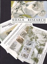 1990 Australia Cinderella Koala Research Minisheets (4) MNH with folio