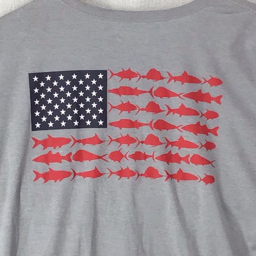 Columbia Men’s XXL PFG Fish Flag Short Sleeve Color Gray - Bild 4 von 6