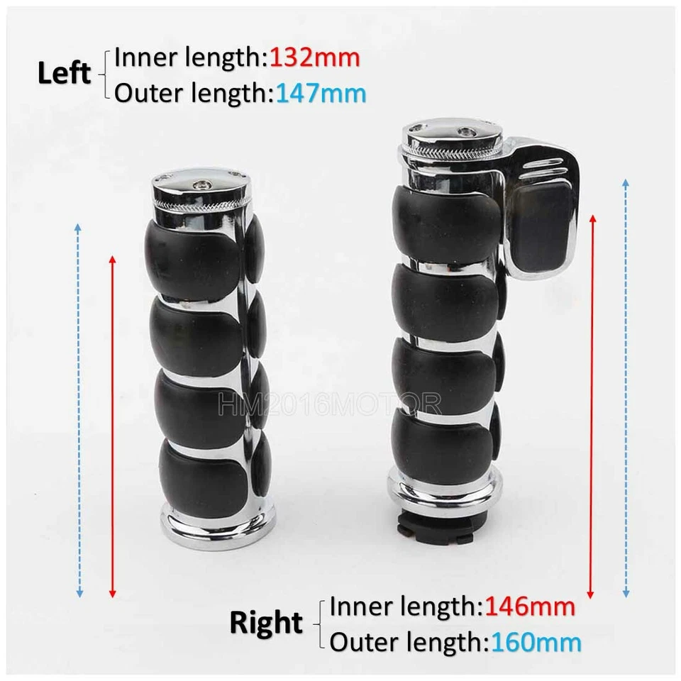 Punhos de guidão de 1" para Yamaha Road Star Warrior Midnight XV 1600 1700 - Imagem 2 de 4