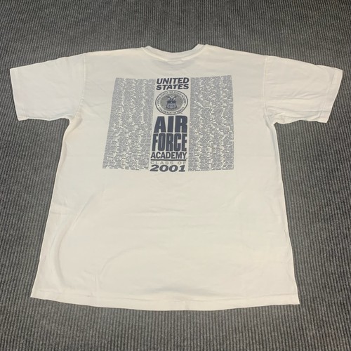 VTG Gear For Sports T Shirt Mens XL White Air Force Academy 2001 USA Y2K Retro - Picture 8 of 11