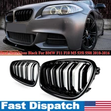 Front Kidney Grille Grill For BMW F11 F10 M5 535i 550i 2010-2016 Glossy Black