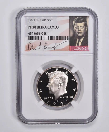 1997-S CLAD PF70 Kennedy Half Dollar NGC Special Label