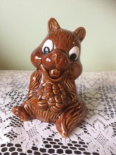 SylvaC 5105 Brown Chipmunk Ceramic  Money Box(EYES OPEN VERSION)