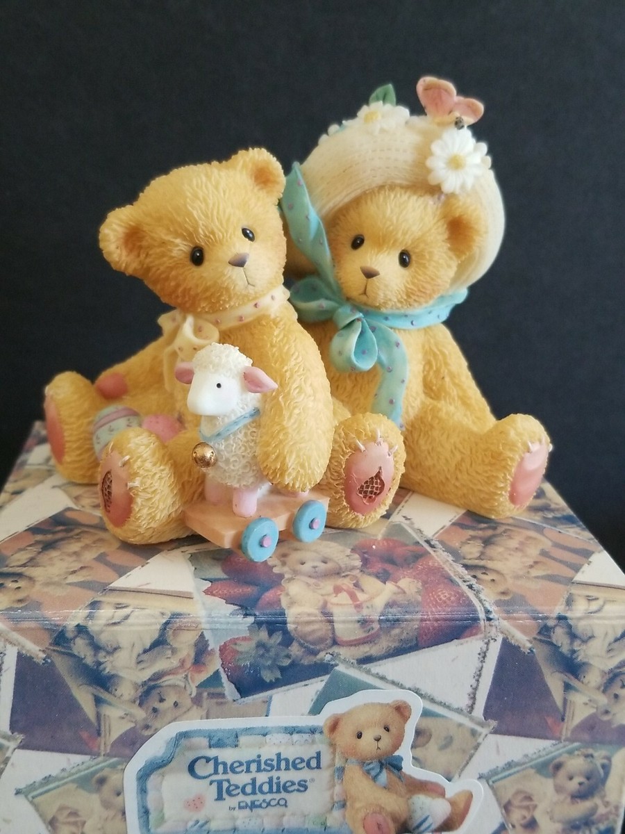 1999 CHERISHED TEDDIES CHELSEA AND DAISY REUNION EVENT FIGURINE